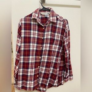 Old Navy red and white flannel